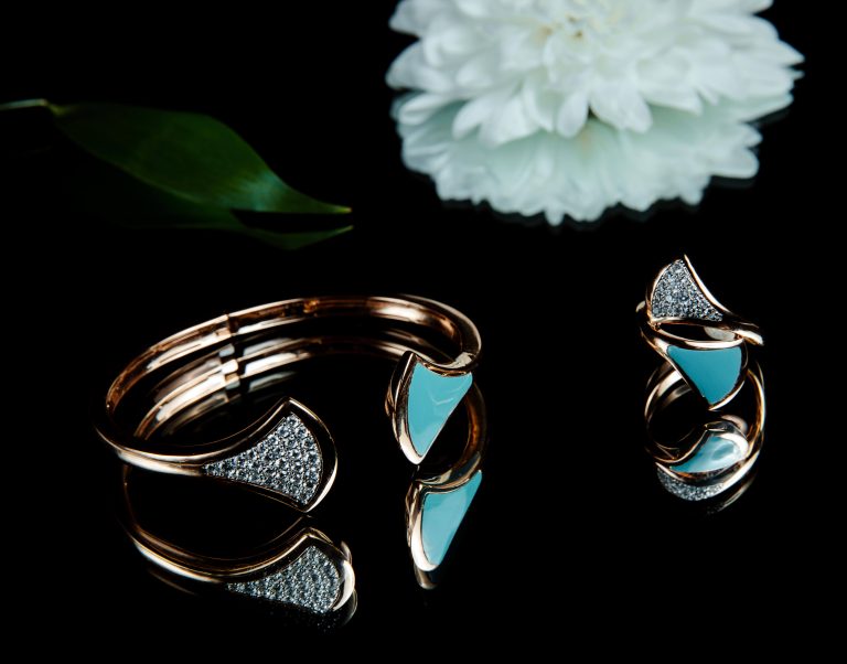 joyas oro rosa diamantes turquesa